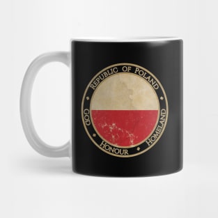 Vintage Republic of Poland Europe European EU Flag Mug